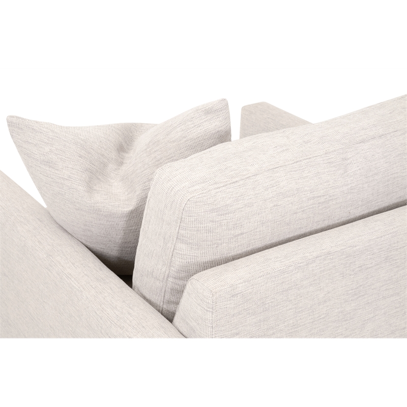 Maklaine Contemporary Transitional Slim Arm Sofa Chair in Beige