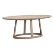 Maklaine Contemporary Transitional Oval Dining Table in Natural