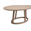 Maklaine Contemporary Transitional Oval Dining Table in Natural