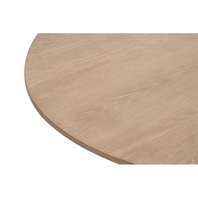 Maklaine Contemporary Transitional Oval Dining Table in Natural