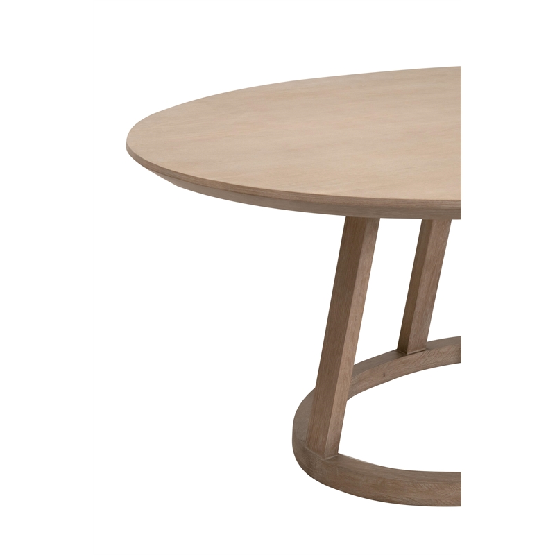 Maklaine Contemporary Transitional Oval Dining Table in Natural
