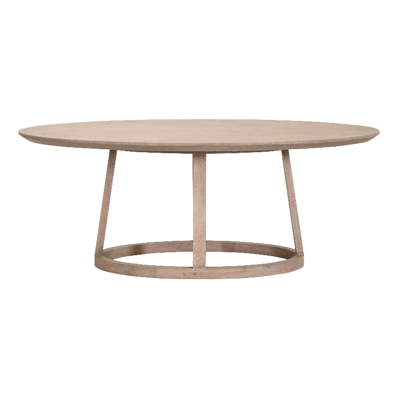 Maklaine Contemporary Transitional Oval Dining Table in Natural