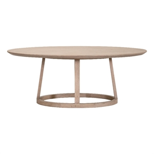 Maklaine Contemporary Transitional Oval Dining Table in Natural