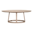 Maklaine Contemporary Transitional Oval Dining Table in Natural