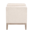 Maklaine Modern Transitional Upholstered Accent Stool in Beige