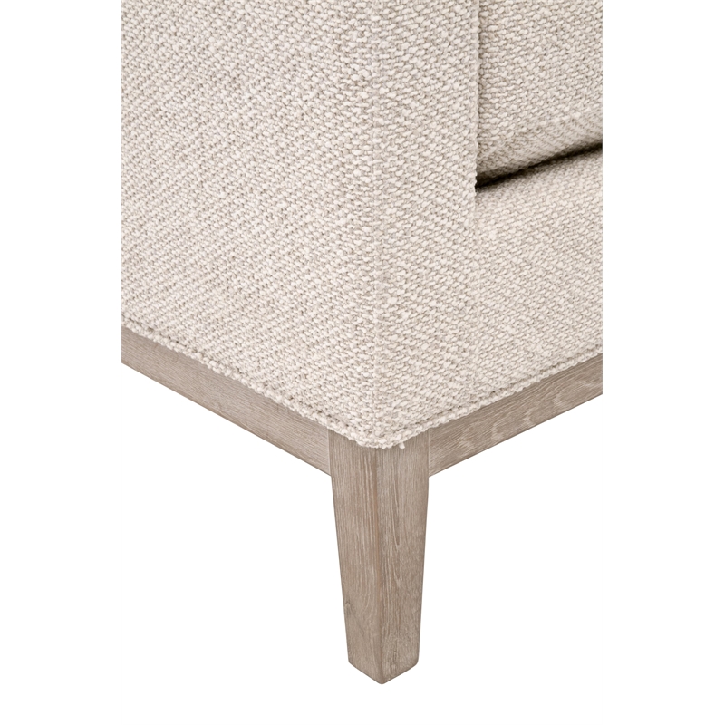 Maklaine Modern Transitional Upholstered Accent Stool in Beige