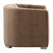 Maklaine Modern Transitional Channel Back Sofa Chair in Brown