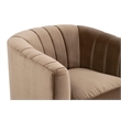 Maklaine Modern Transitional Channel Back Sofa Chair in Brown