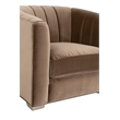 Maklaine Modern Transitional Channel Back Sofa Chair in Brown