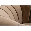 Maklaine Modern Transitional Channel Back Sofa Chair in Brown