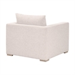 Maklaine Transitional Outdoor Track Arm Sofa Chair in Off White