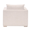Maklaine Transitional Outdoor Track Arm Sofa Chair in Off White