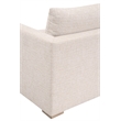 Maklaine Transitional Outdoor Track Arm Sofa Chair in Off White