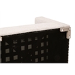 Maklaine Transitional Outdoor Track Arm Sofa Chair in Off White