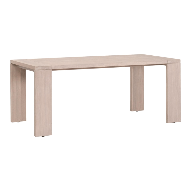 Maklaine Modern Transitional Outdoor Dining Table in Natural