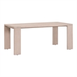 Maklaine Modern Transitional Outdoor Dining Table in Natural