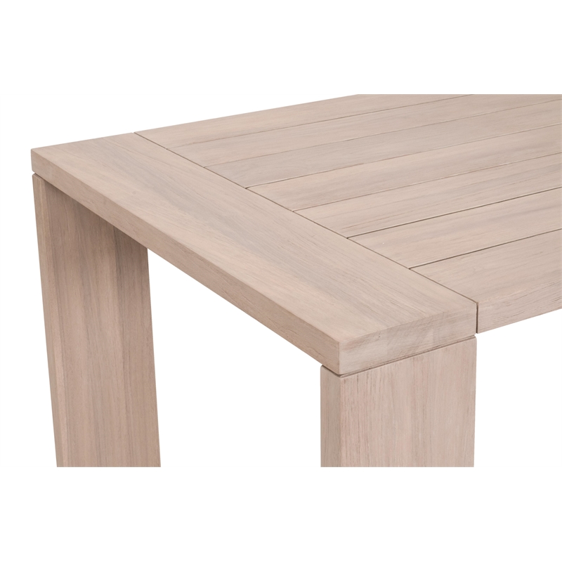 Maklaine Modern Transitional Outdoor Dining Table in Natural