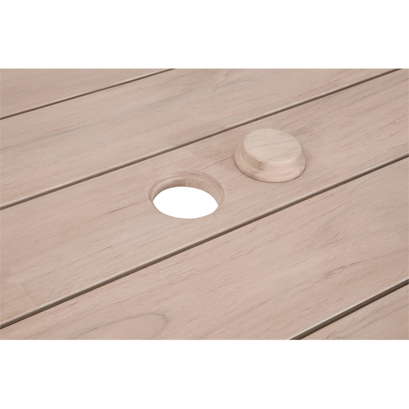 Maklaine Modern Transitional Outdoor Dining Table in Natural