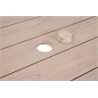 Maklaine Modern Transitional Outdoor Dining Table in Natural