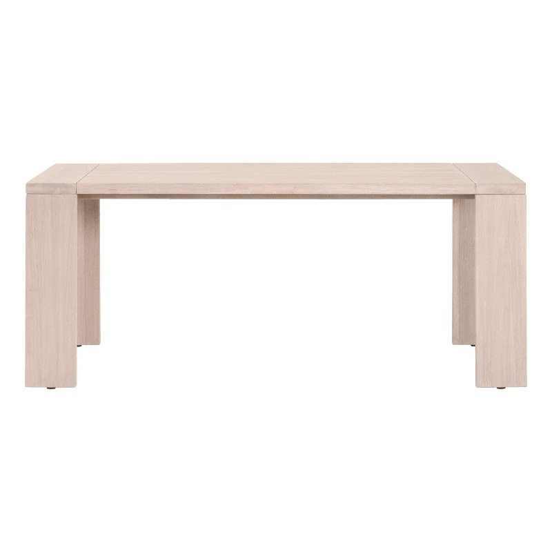 Maklaine Modern Transitional Outdoor Dining Table in Natural
