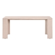 Maklaine Modern Transitional Outdoor Dining Table in Natural