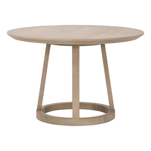 Maklaine Modern Transitional 48&quot Round Dining Table in Natural