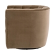 Maklaine Contemporary Transitional Swivel Club Chair in Brown