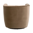 Maklaine Contemporary Transitional Swivel Club Chair in Brown