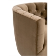 Maklaine Contemporary Transitional Swivel Club Chair in Brown