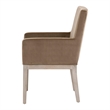 Maklaine Contemporary Transitional Arm Chair in Brown Finish