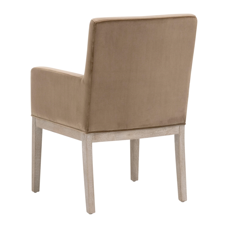 Maklaine Contemporary Transitional Arm Chair in Brown Finish