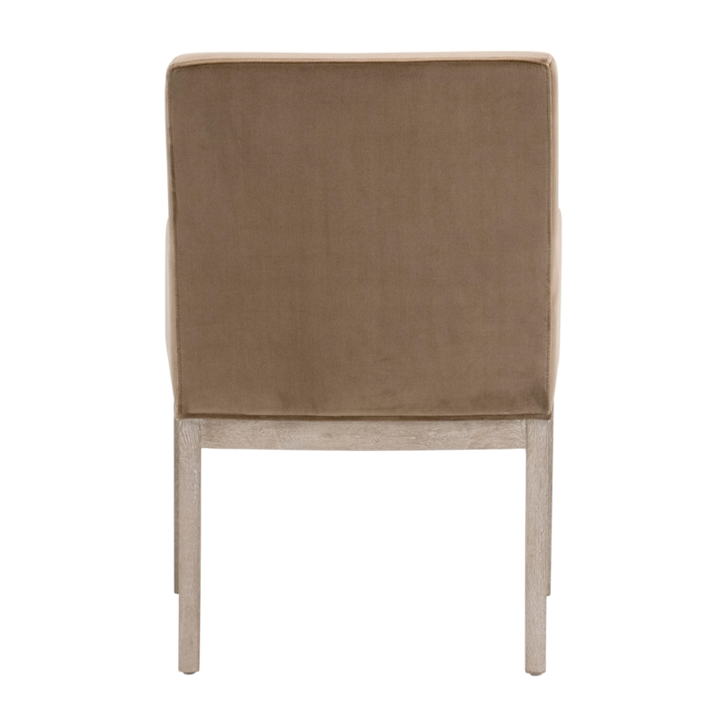 Maklaine Contemporary Transitional Arm Chair in Brown Finish