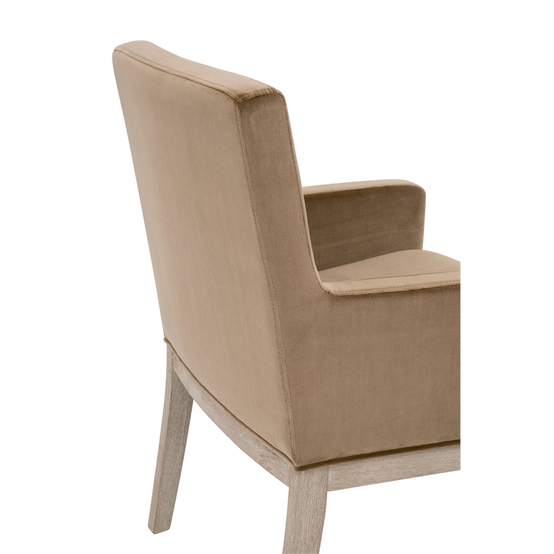 Maklaine Contemporary Transitional Arm Chair in Brown Finish