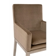 Maklaine Contemporary Transitional Arm Chair in Brown Finish