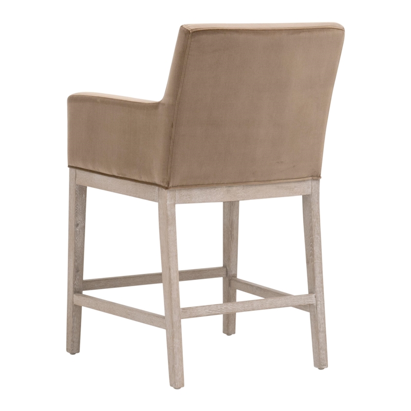 Maklaine Contemporary Transitional Counter Stool in Brown Finish