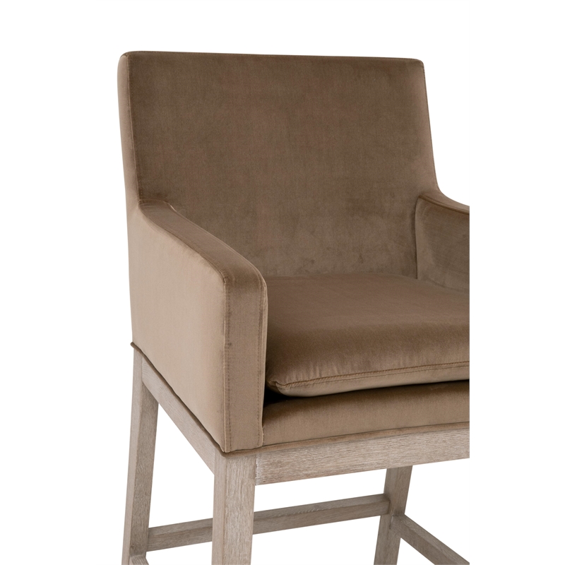 Maklaine Contemporary Transitional Counter Stool in Brown Finish