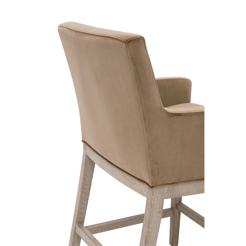 Maklaine Contemporary Transitional Counter Stool in Brown Finish
