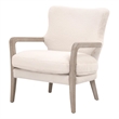 Maklaine Contemporary Transitional Club Chair in Cream Finish