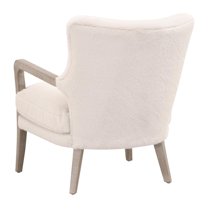 Maklaine Contemporary Transitional Club Chair in Cream Finish
