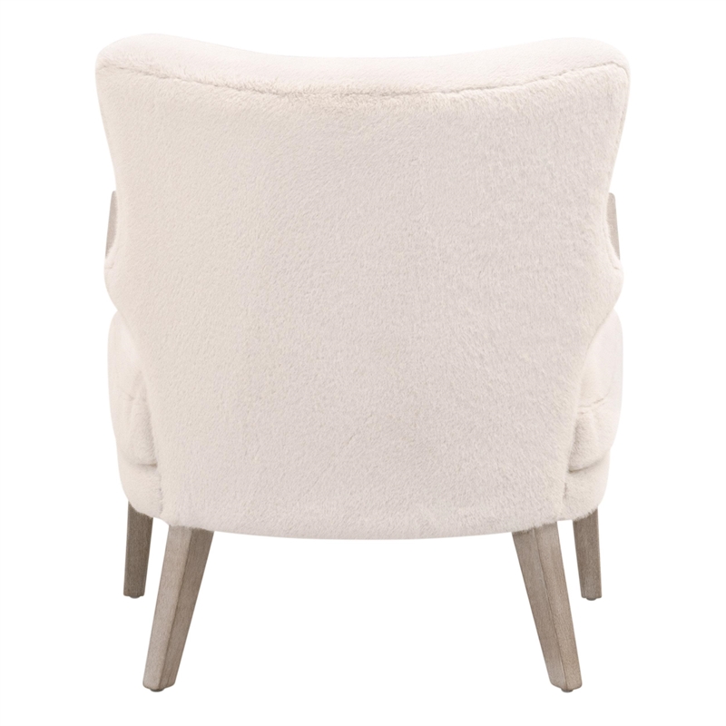 Maklaine Contemporary Transitional Club Chair in Cream Finish