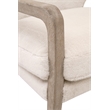 Maklaine Contemporary Transitional Club Chair in Cream Finish