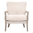 Maklaine Contemporary Transitional Club Chair in Cream Finish