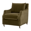 Maklaine Contemporary Transitional Slipcover Club Chair in Green