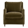 Maklaine Contemporary Transitional Slipcover Club Chair in Green