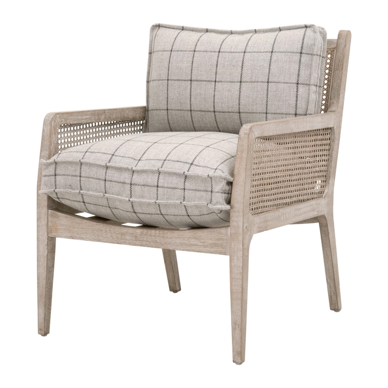Maklaine Contemporary Transitional Club Chair in Gray Finish