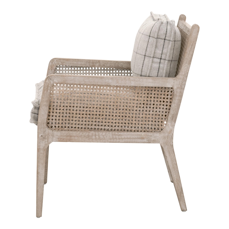 Maklaine Contemporary Transitional Club Chair in Gray Finish