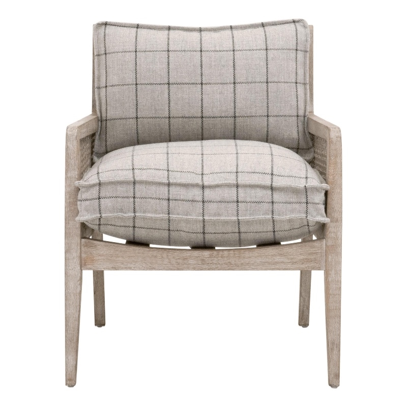 Maklaine Contemporary Transitional Club Chair in Gray Finish
