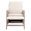 Maklaine Contemporary Transitional Polyester Recliner in Beige