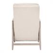 Maklaine Contemporary Transitional Polyester Recliner in Beige