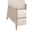 Maklaine Contemporary Transitional Polyester Recliner in Beige